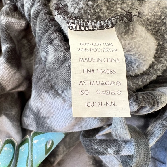 CONEY ISLAND PICNIC Nature Grey Black Graphic Tie Dye Sweatpants S - Picture 11 of 14